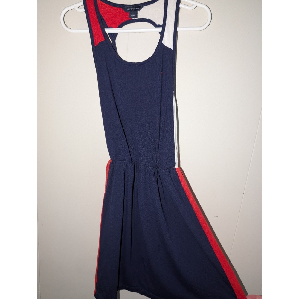 Tommy Hilfiger Girls Red White Blue Fourth Of July Dress Size 6 Sporty Patriotic